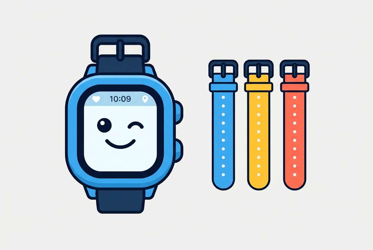 Reloj Kiddio con correas de colores intercambiables