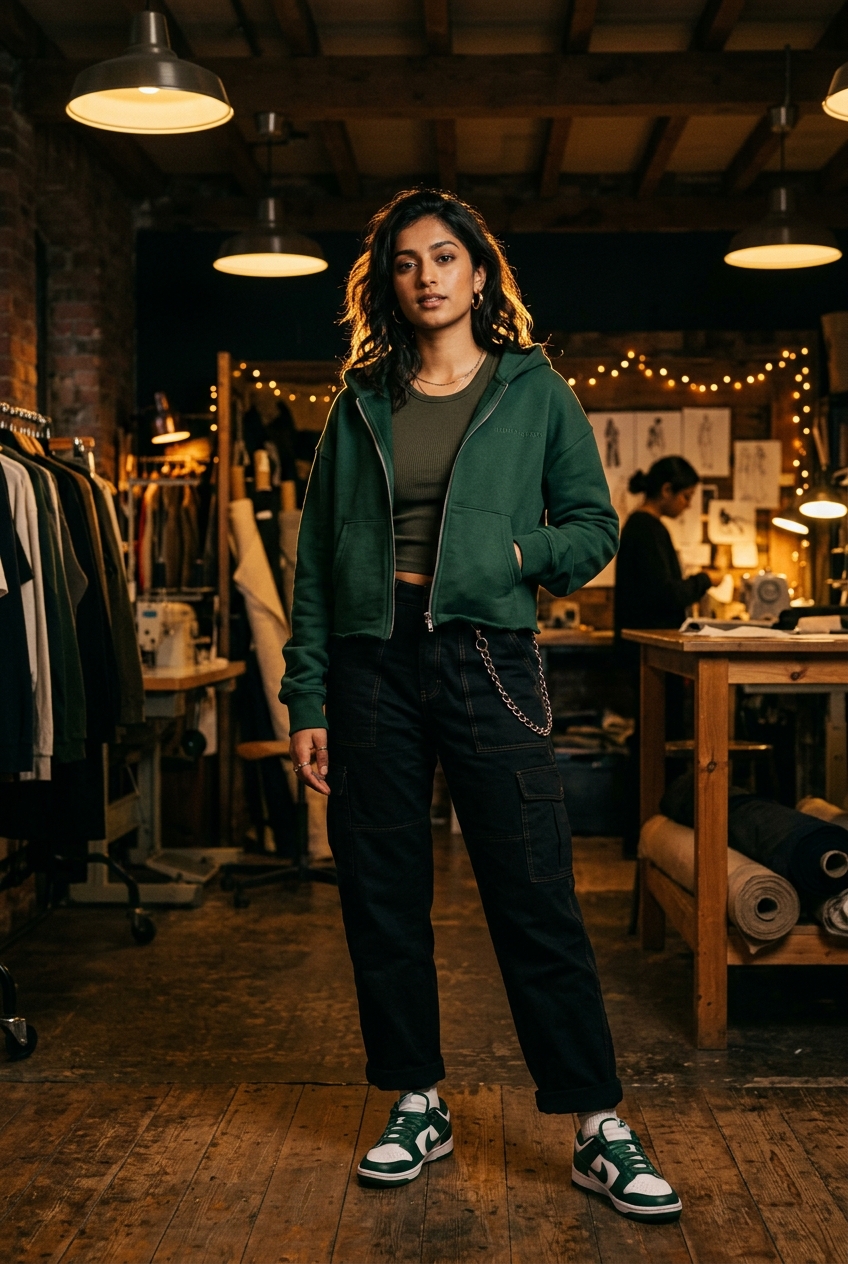 Atelier Crop Zip