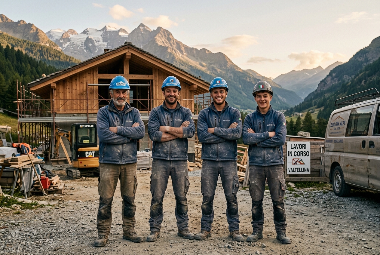 La squadra di AL.MA. Costruzioni, impresa edile familiare in Val di Rabbi