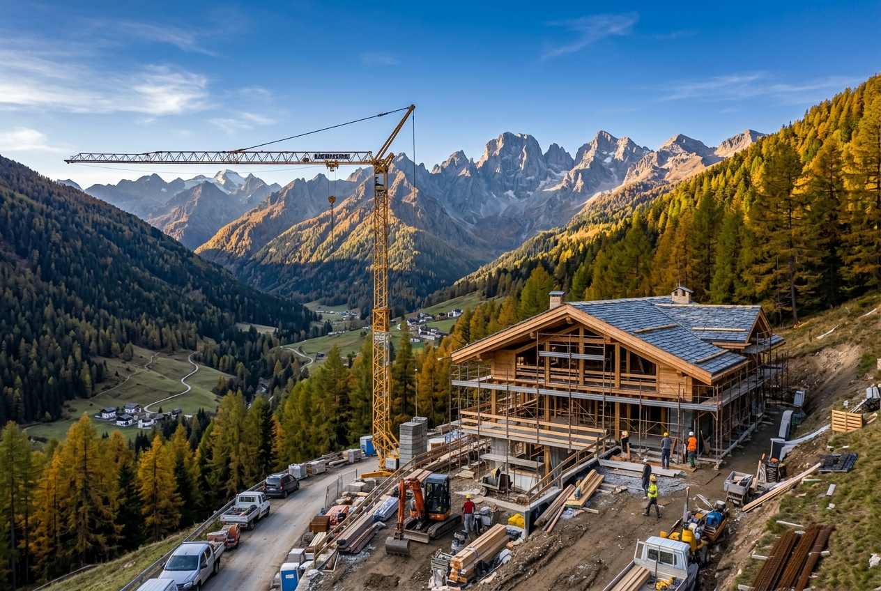 Cantiere AL.MA. Costruzioni in montagna, impresa edile Val di Rabbi Trentino