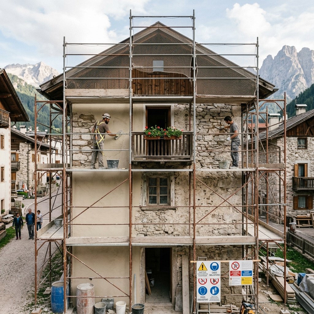 Risanamento conservativo facciata - Ristrutturazioni e Risanamenti a Cles, Val di Non