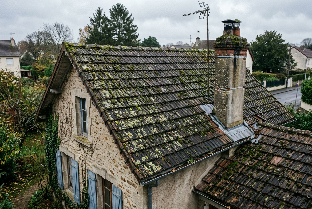 Rénovation complète de toiture - avant