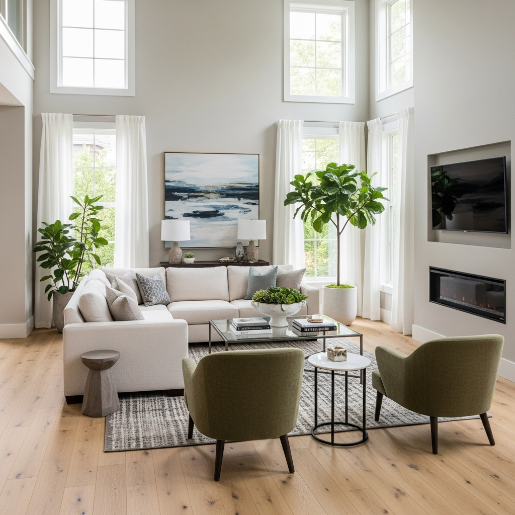 Beautiful interior with premium flooring