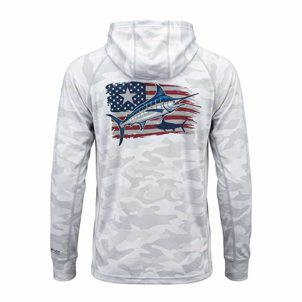 Bill Fish Camo Fishing Hoodie