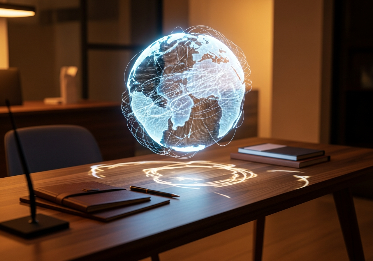 Holographic globe trip planner