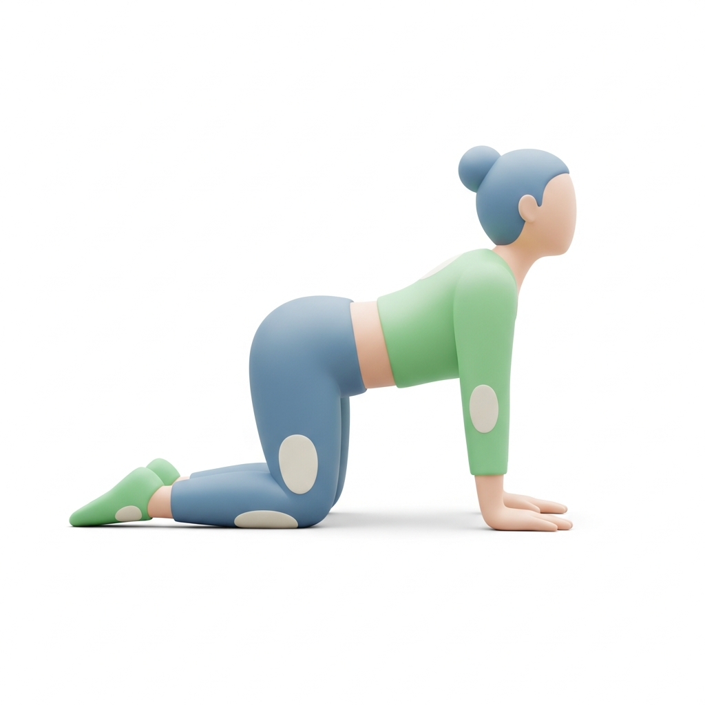 Person doing back stretching exercises