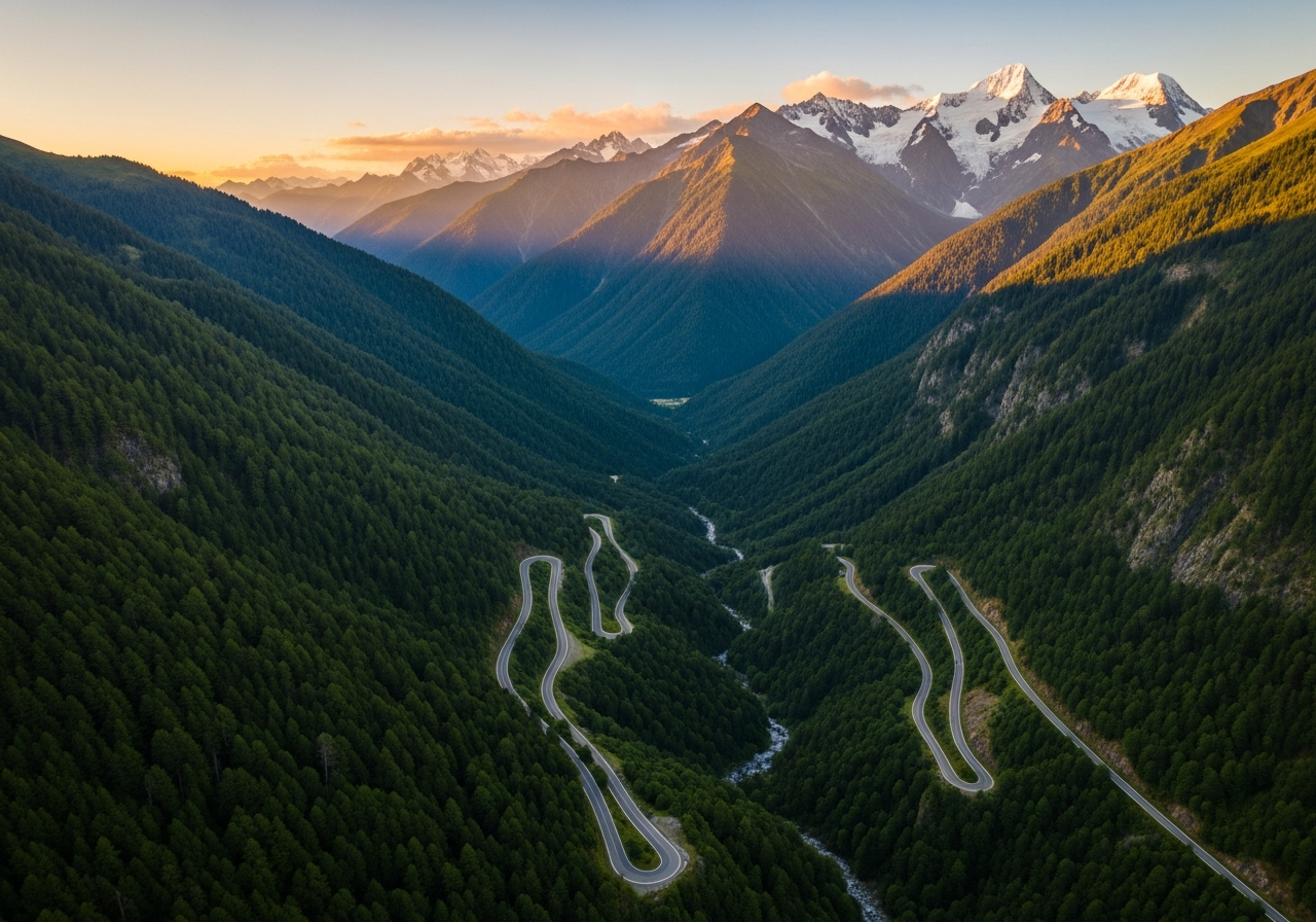 Beautiful mountain road