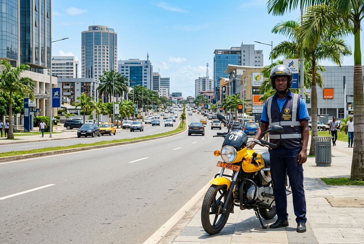 Chauffeur moto en Afrique Centrale