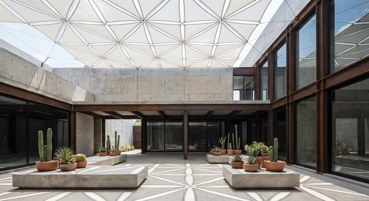 Flamatec - Proyecto FlexShade de industrial · 300 m² en Saltillo por Eclipse Cubiertas