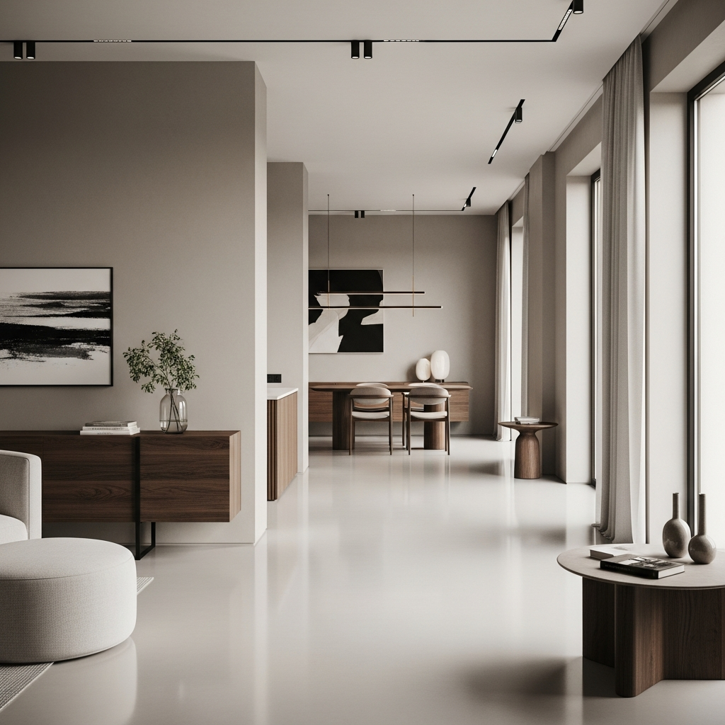 Interno in microcemento