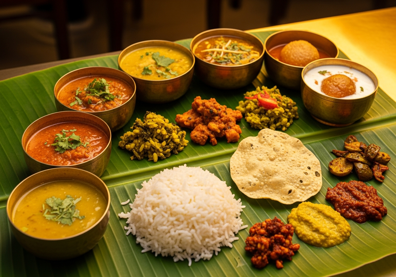 Purnabramha Banana Leaf Thali - Authentic Maharashtrian Unlimited Thali