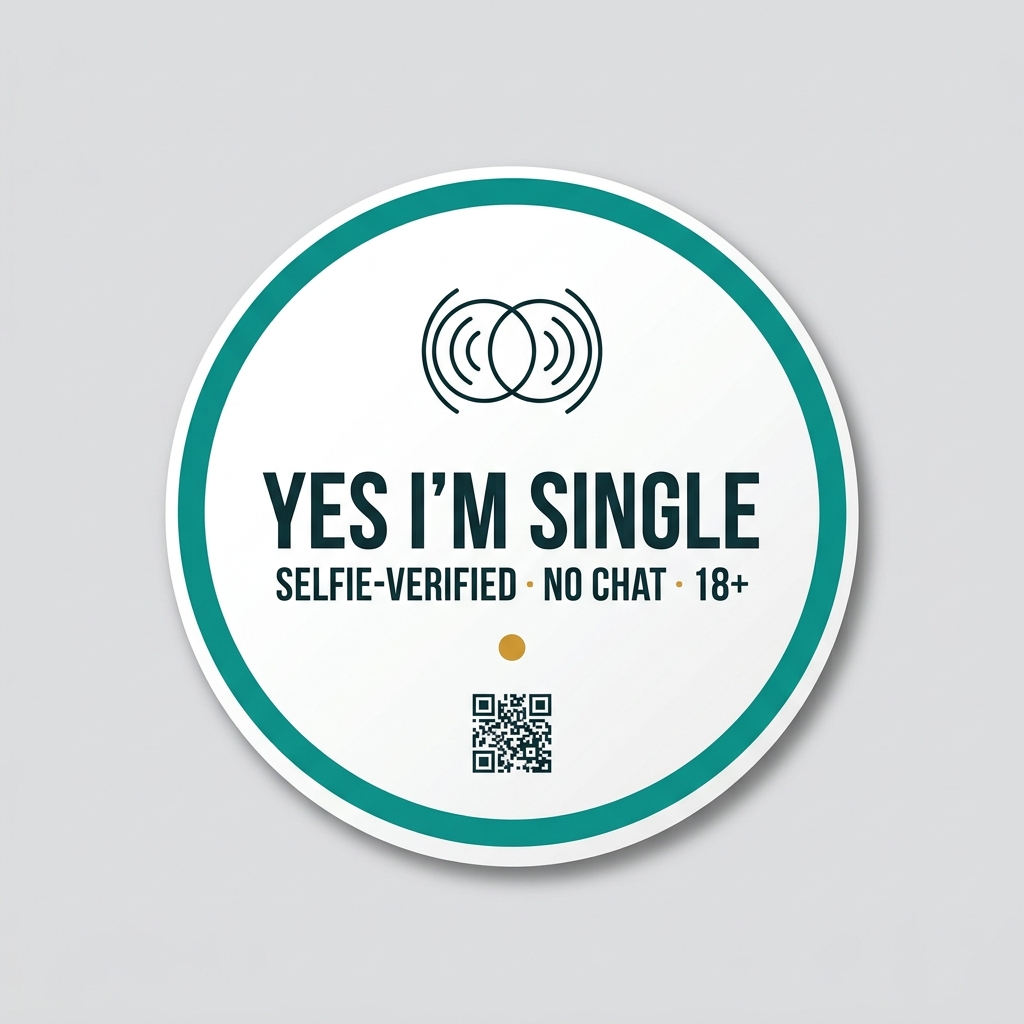 Yes I'm Single sticker flat design