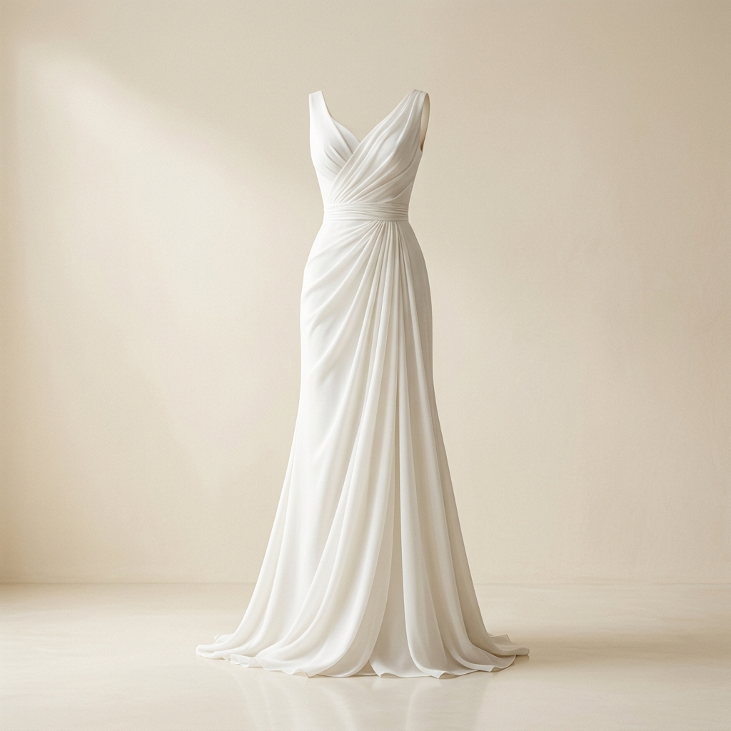 Crisp White flowing gown