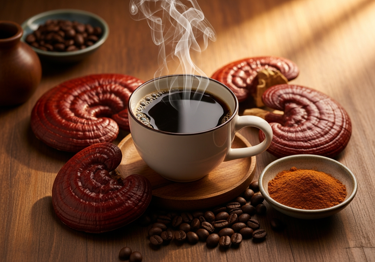 Cafe con Ganoderma: Beneficios, Contraindicaciones y Comparativa de Efectividad Terapeutica