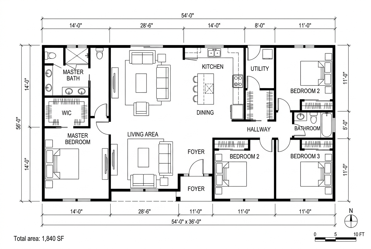 Example scaled 2D floor plan used as the basis for a liquor licence redline plan