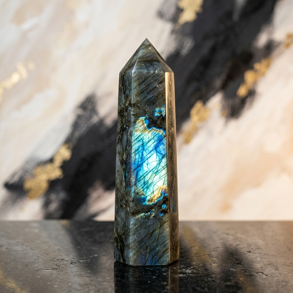 Labradorite Point Quartz