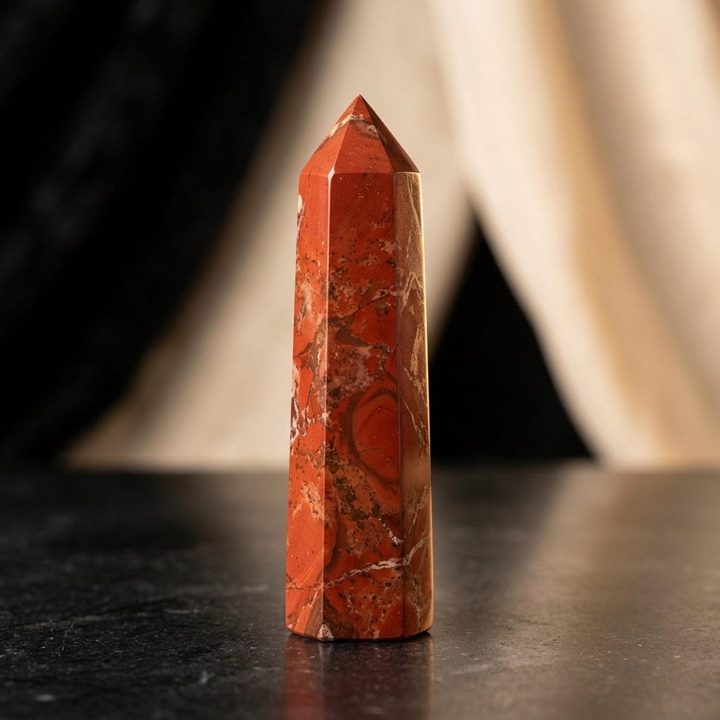 Red Jasper Point Quartz