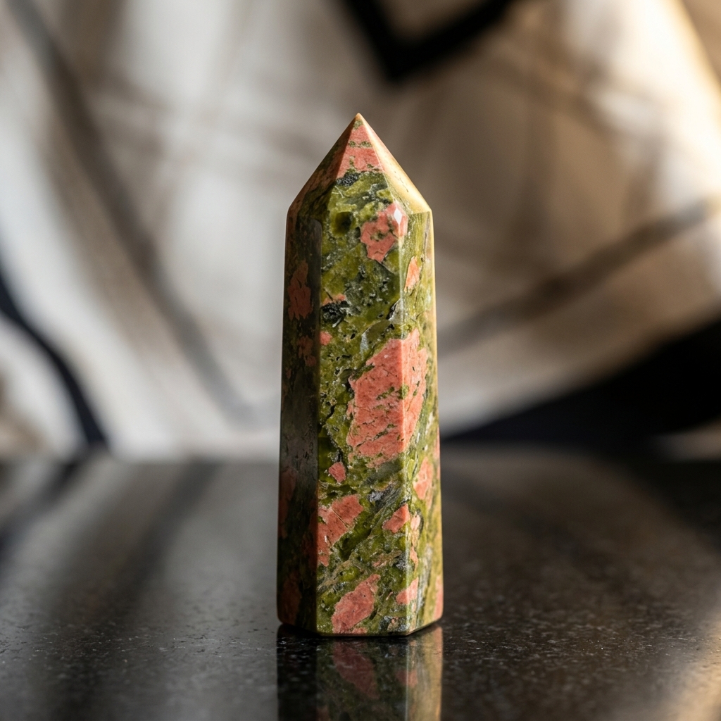 Unakite Point Quartz