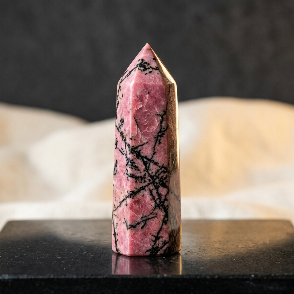 Rhodonite Point Quartz