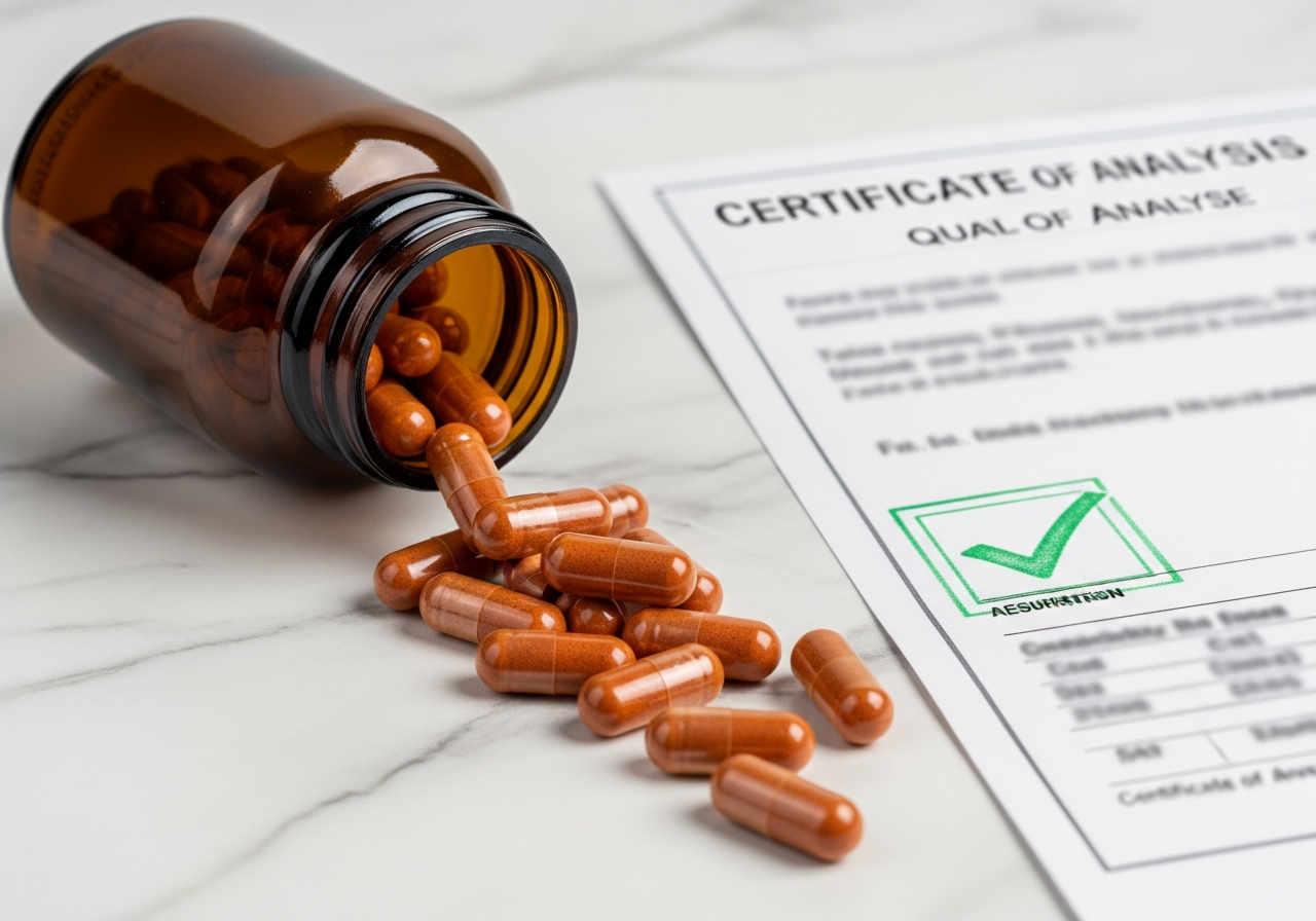 Capsulas certificadas de Ganoderma organico con Certificado de Analisis