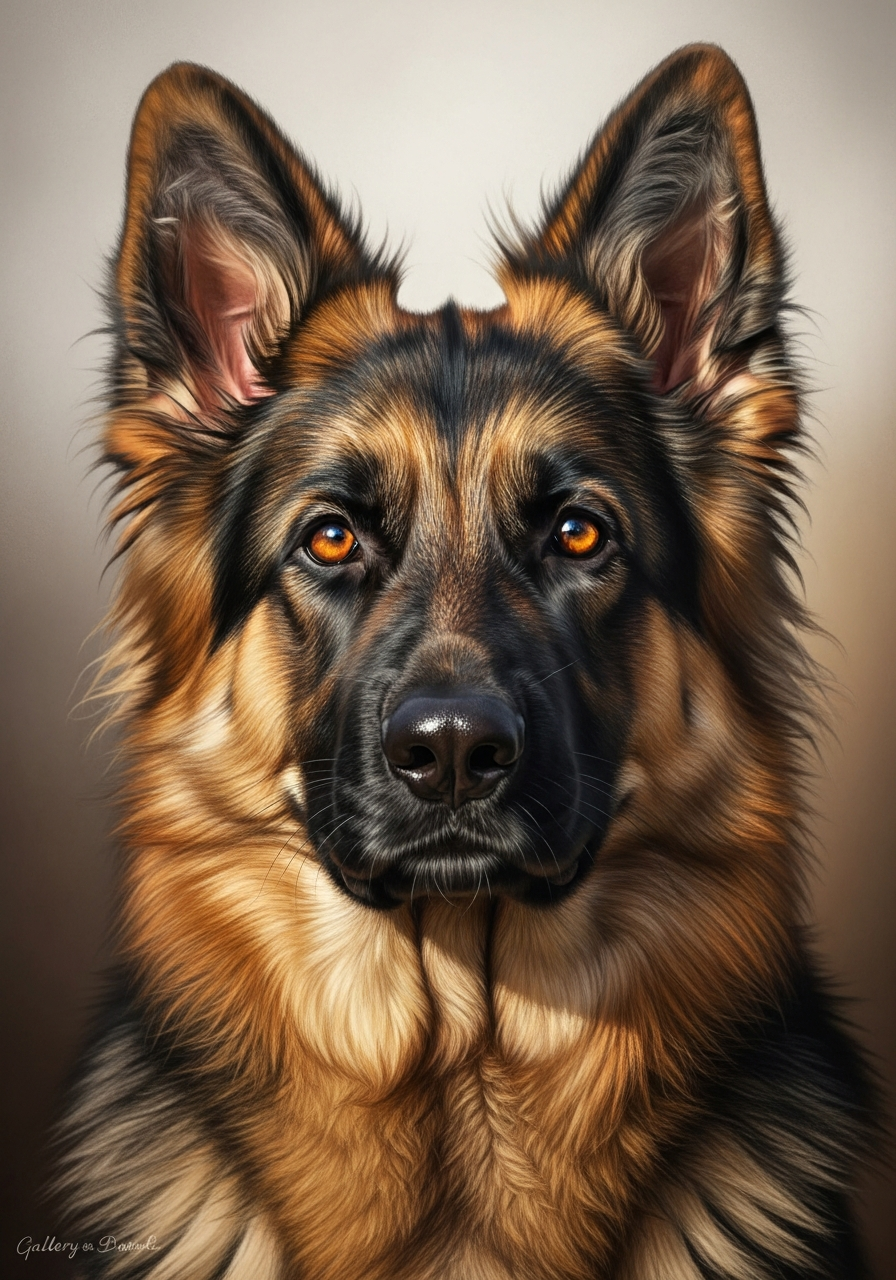 Fine art German Shepherd portrait
