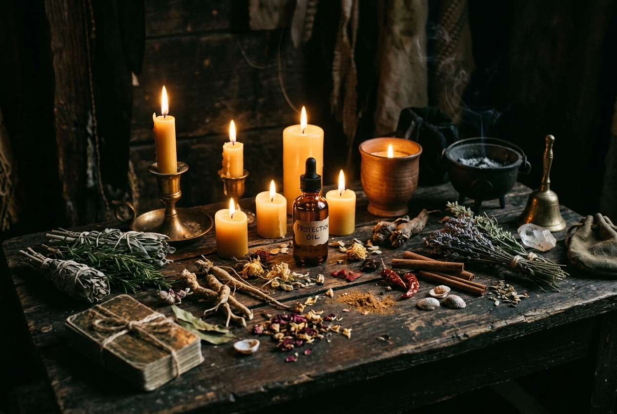 Candlelit altar