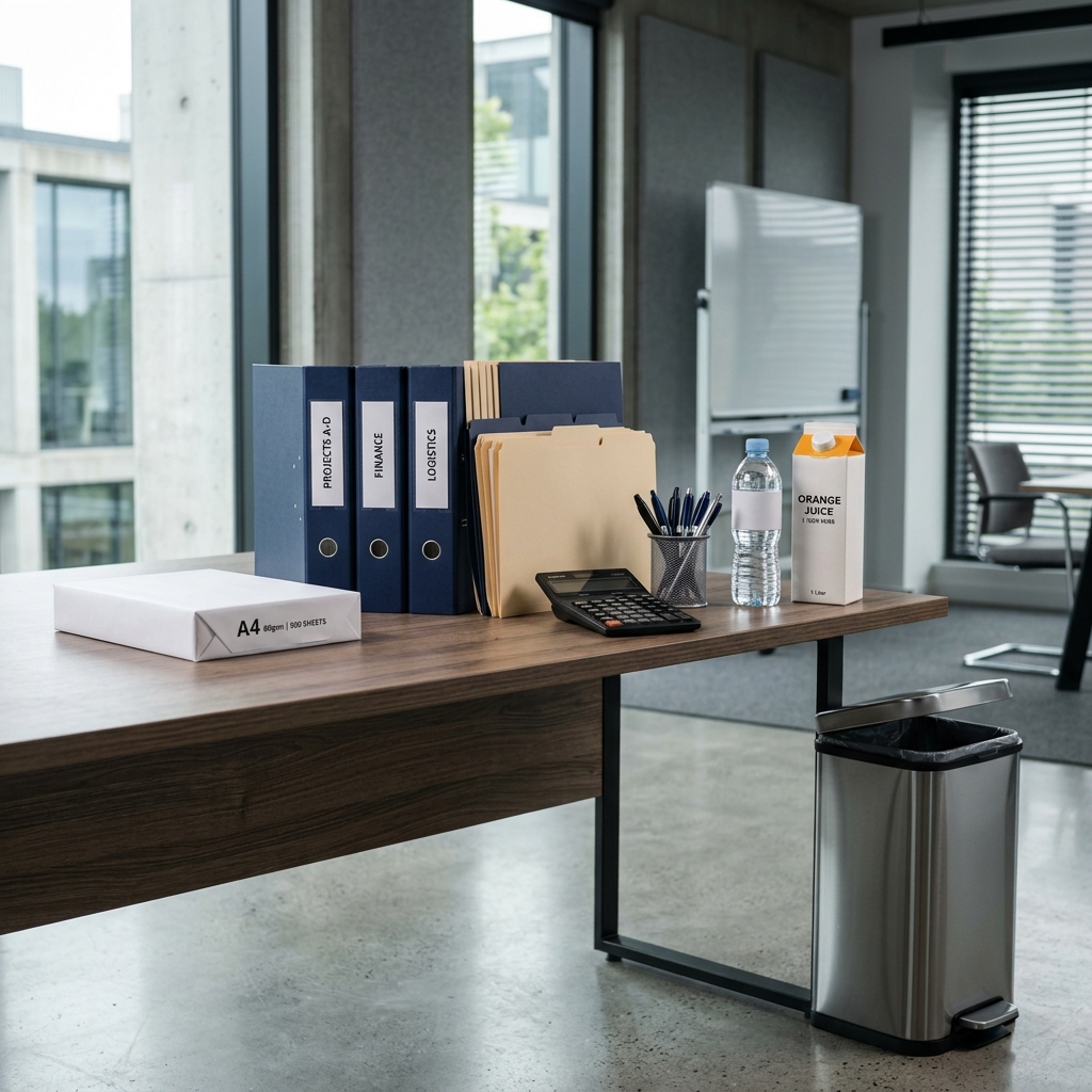 Dustbins representative housekeeping product photograph