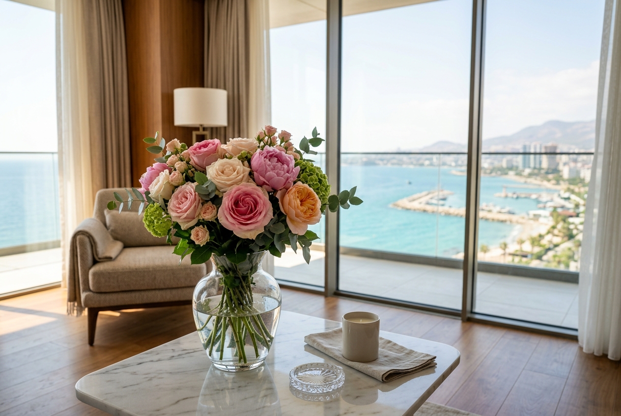 Flower Delivery to Hotels in Mersin 2026: How to Order a Bouquet to a Room