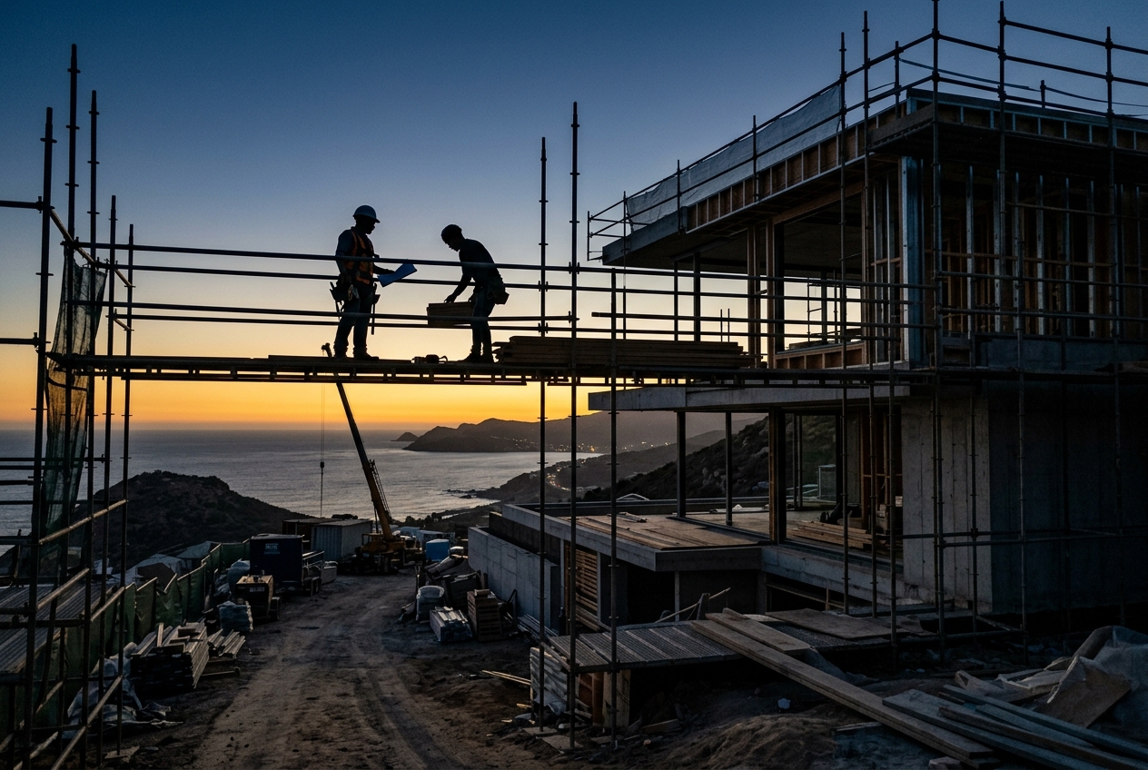 Cantiere M.D. Service al tramonto