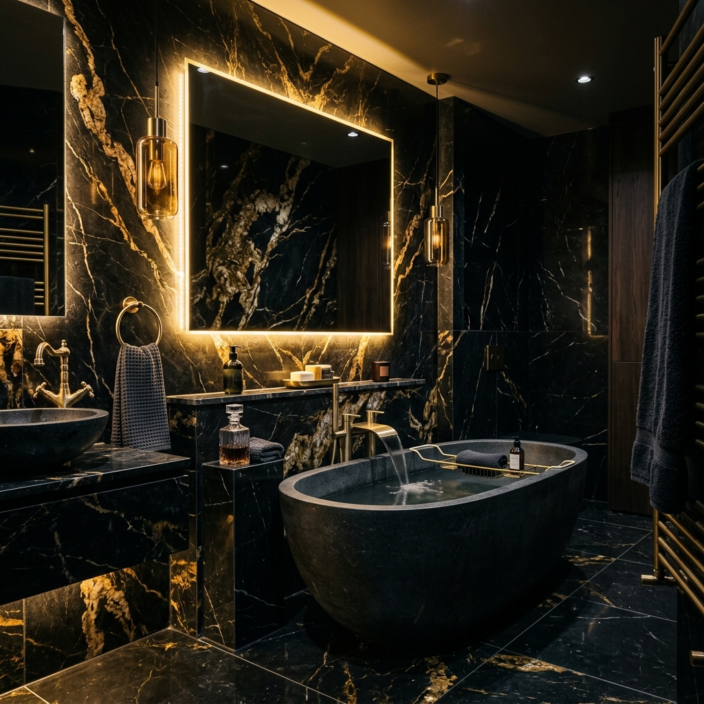 Bagno in Marmo Nero