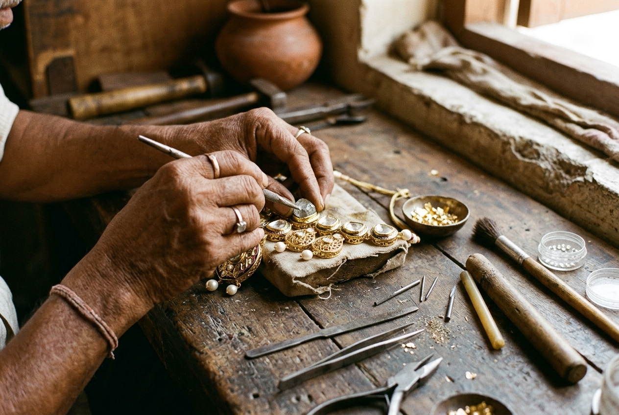 A karigar at work