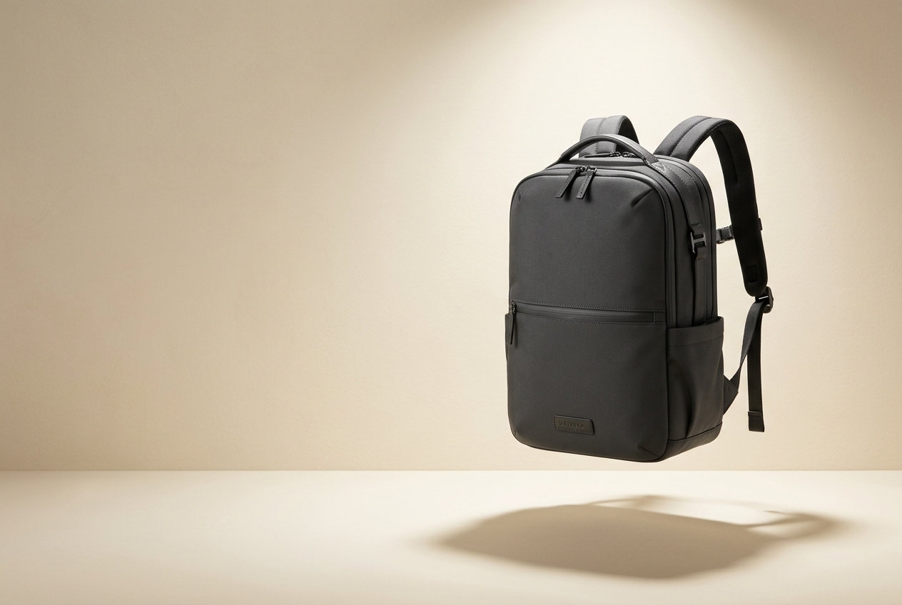 Scratch premium backpack in studio spotlight