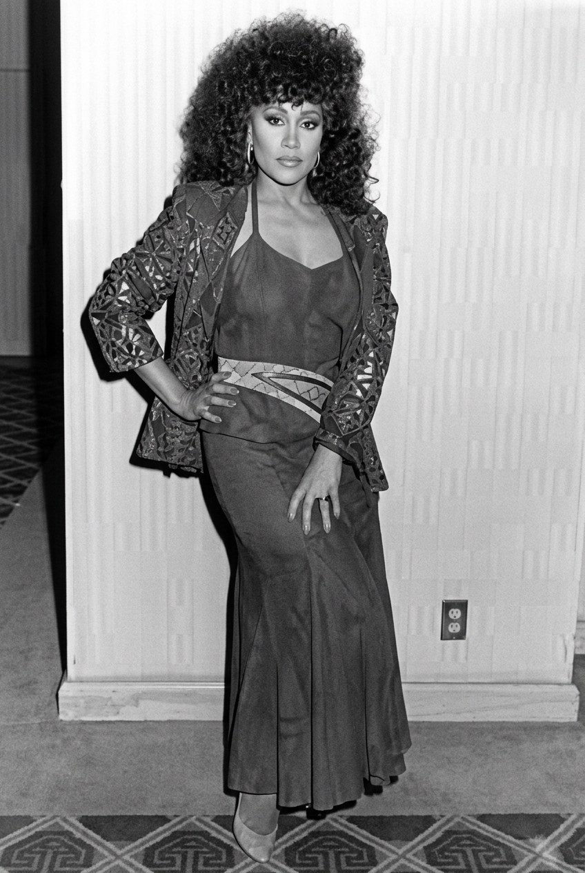 A slim gown, a jacket off the shoulder — glamour worn like a shrug.