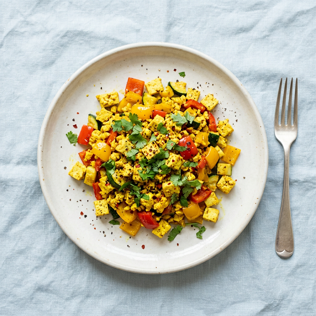 Tofu Scramble with Roasted Vegetables