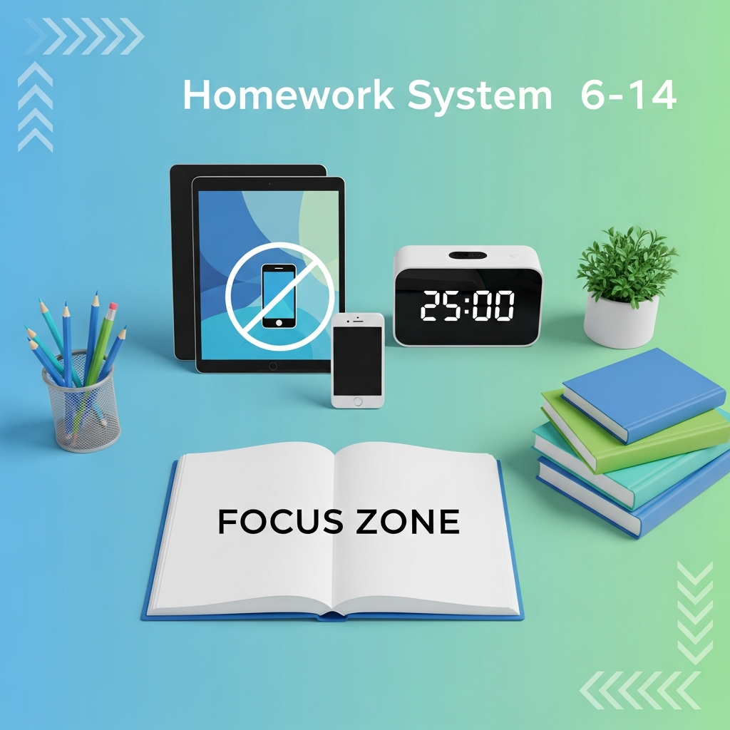 The Tech & Homework Focus System™ | Distraction-Free Learning Guide | Ages 6-14