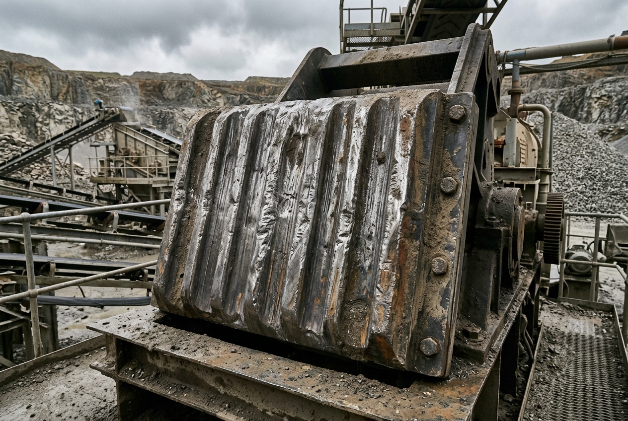 Wear plate crusher jaw and cheek plates