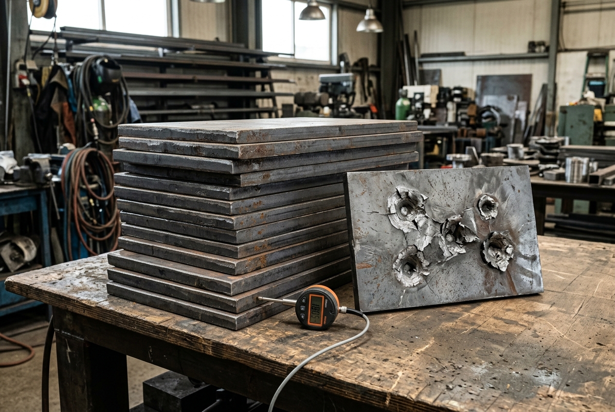 Armox protection plate for a secure vehicle build