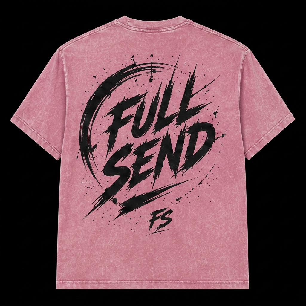 Full Send Vintage Wash Tee Pink