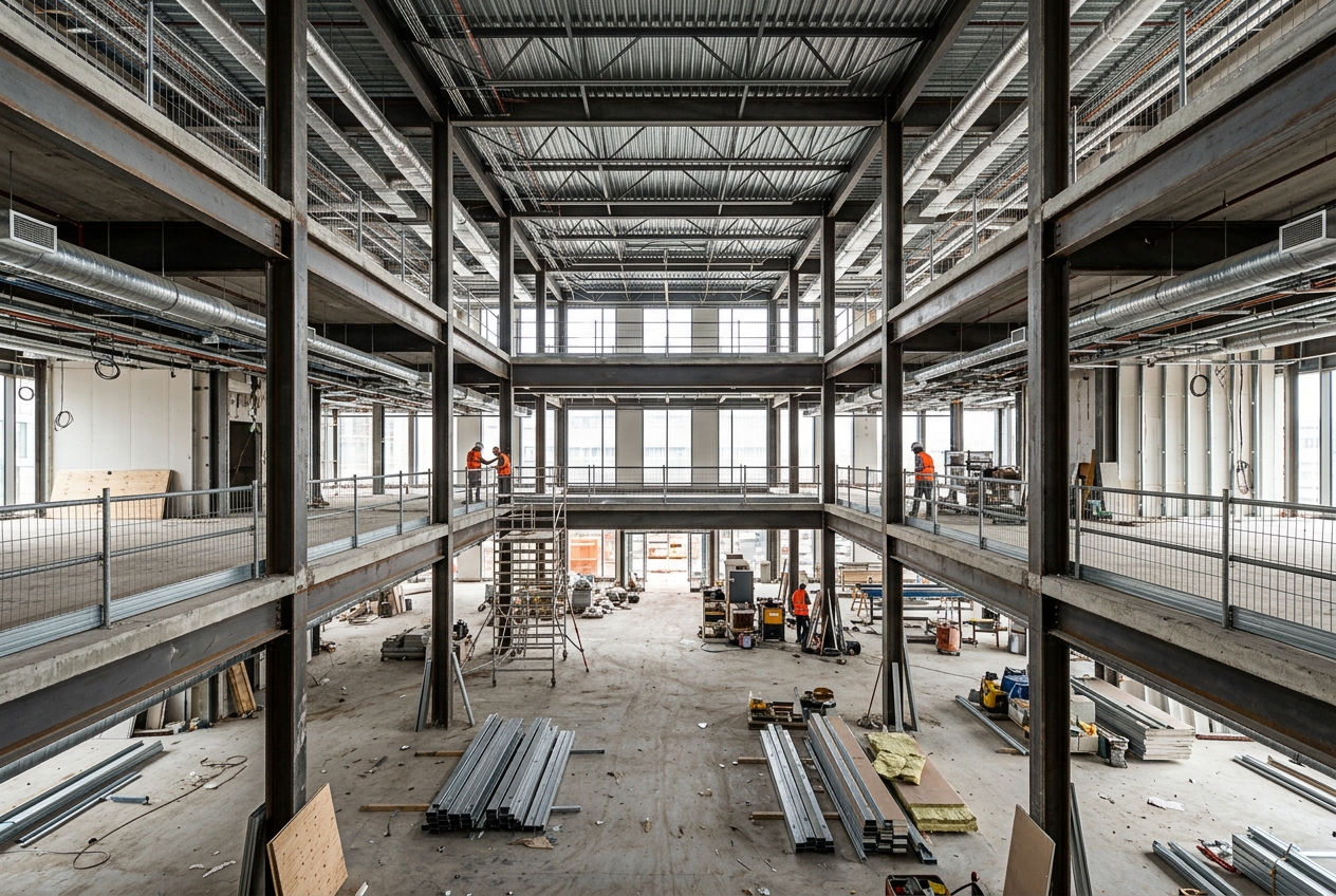 Atrium under construction — November 2025