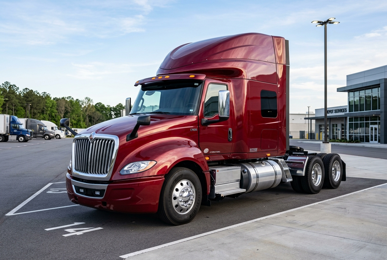International LT625 Crimson Red