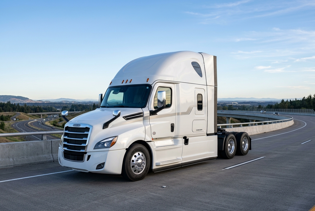 Freightliner Cascadia Evolution Pearl White