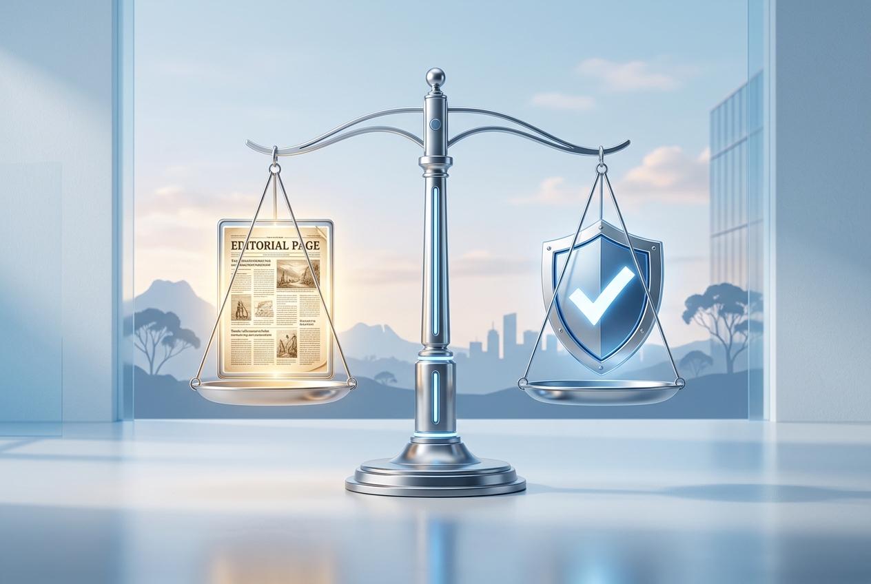Editorial independence — balanced scales representing SimBuddy's unbiased review methodology