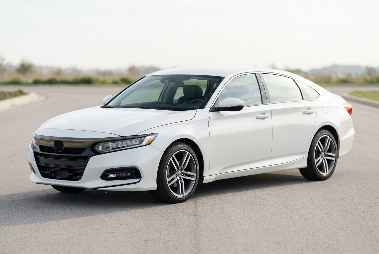 Representative white sedan car for city and outstation travel
