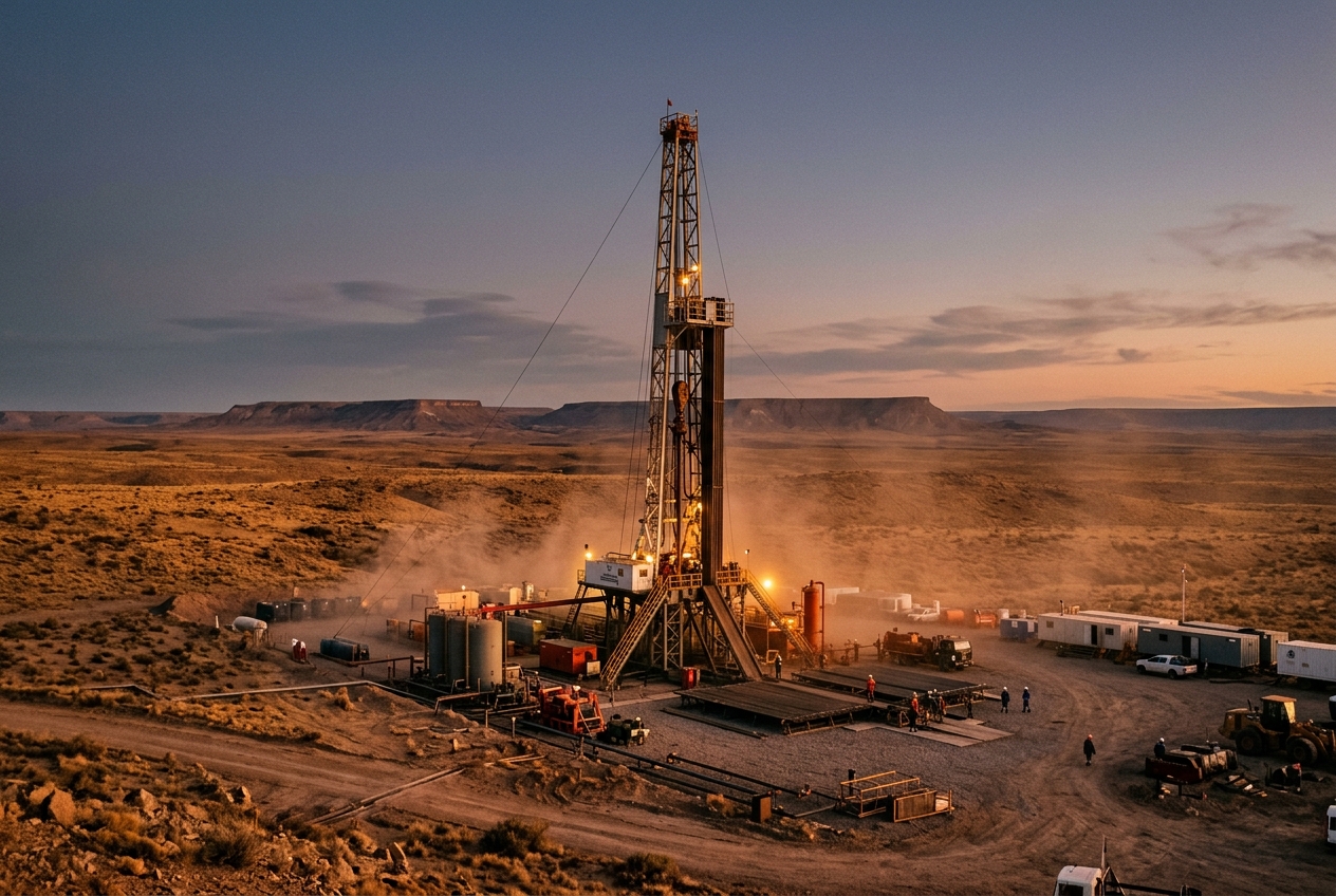 Yacimiento de petróleo y gas en Vaca Muerta, Neuquén