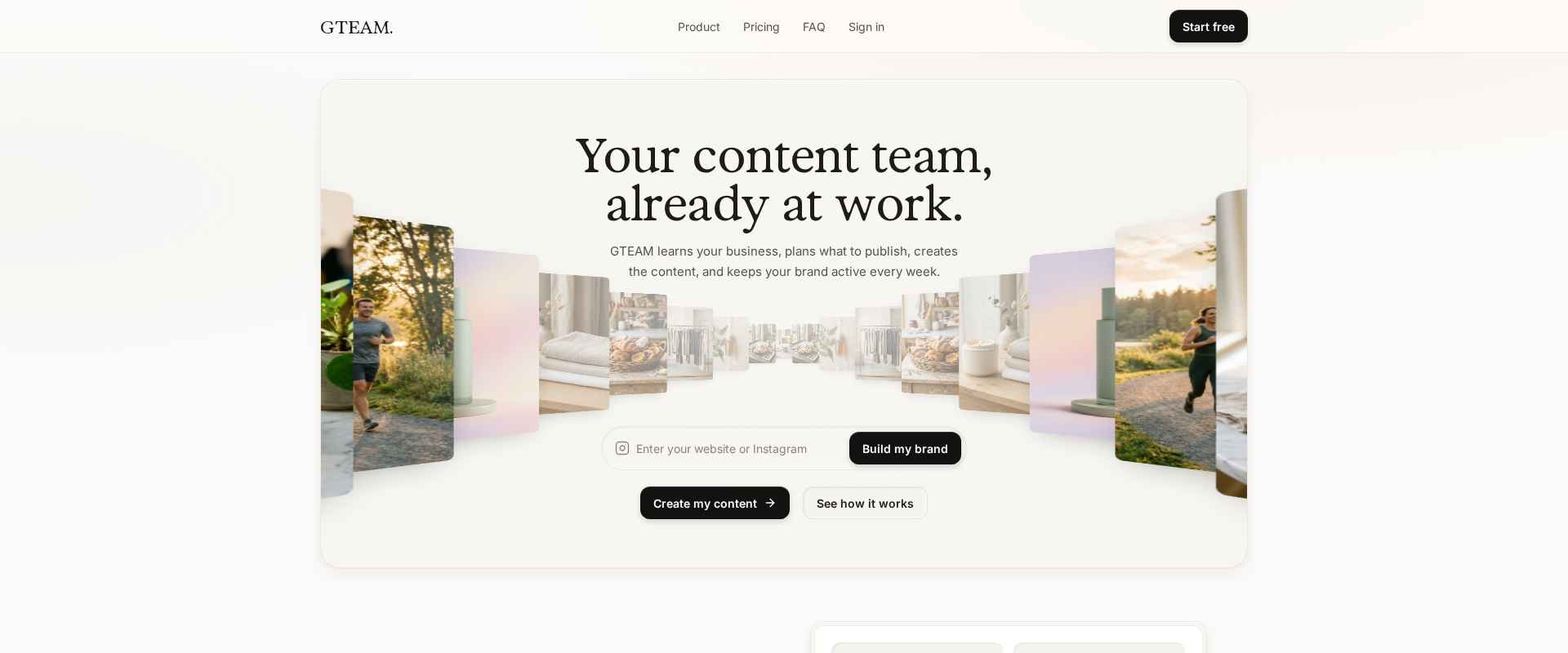 Gteam AI: Super-easy SMEs Marketing Team preview