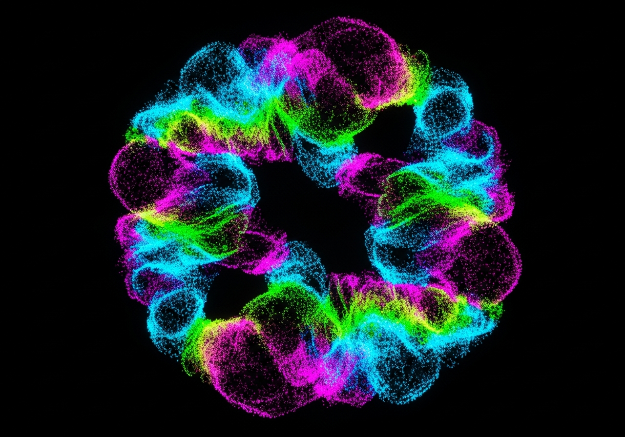 Psychedelic Chladni cymatic pattern