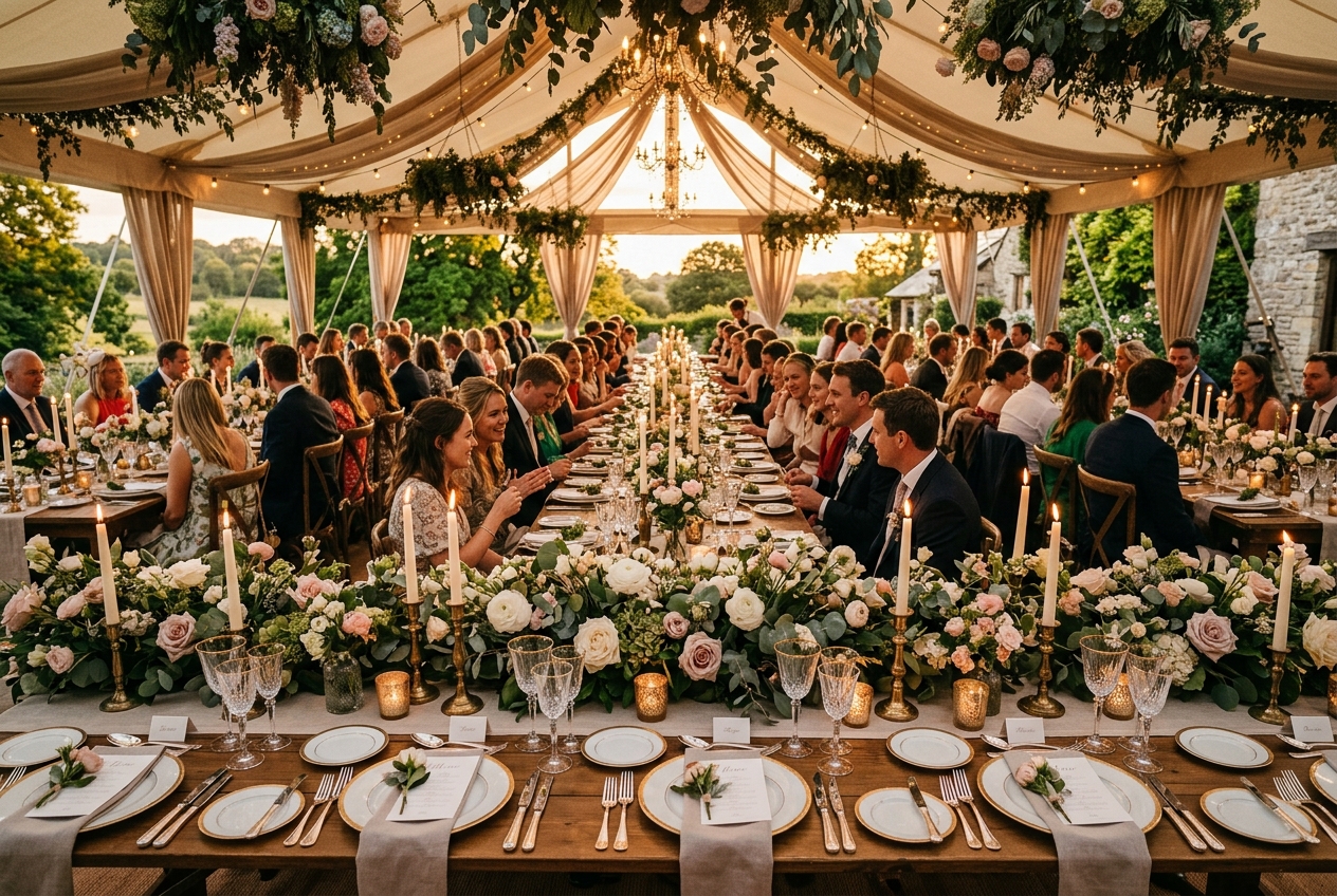 Mediterranean wedding reception