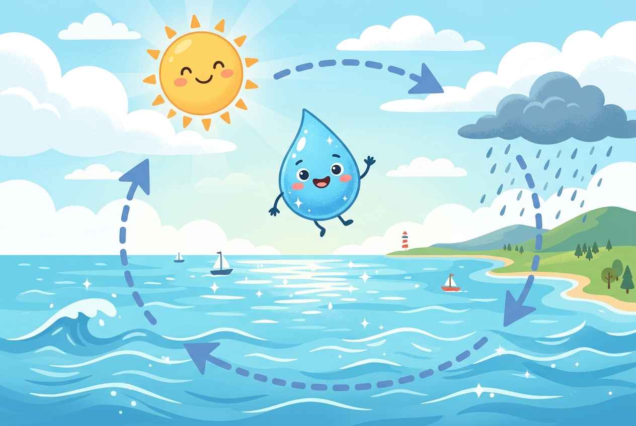 Water cycle scene 1: The endless journey