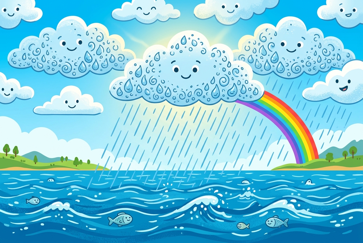 Water cycle scene 3: Condensation & rain