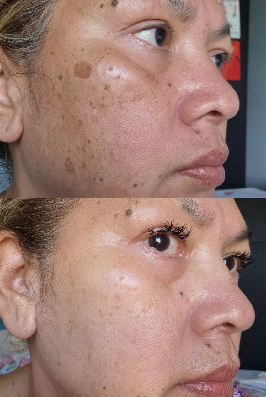 Marion, real customer before and after 8 weeks